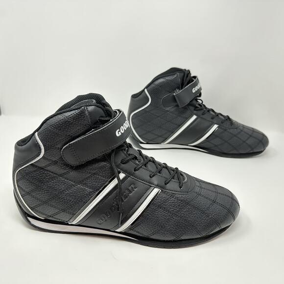 Goodyear Clutch Men\'s Size 13 Black White Mid Top Driving Racing Shoes GY206483 main image 8